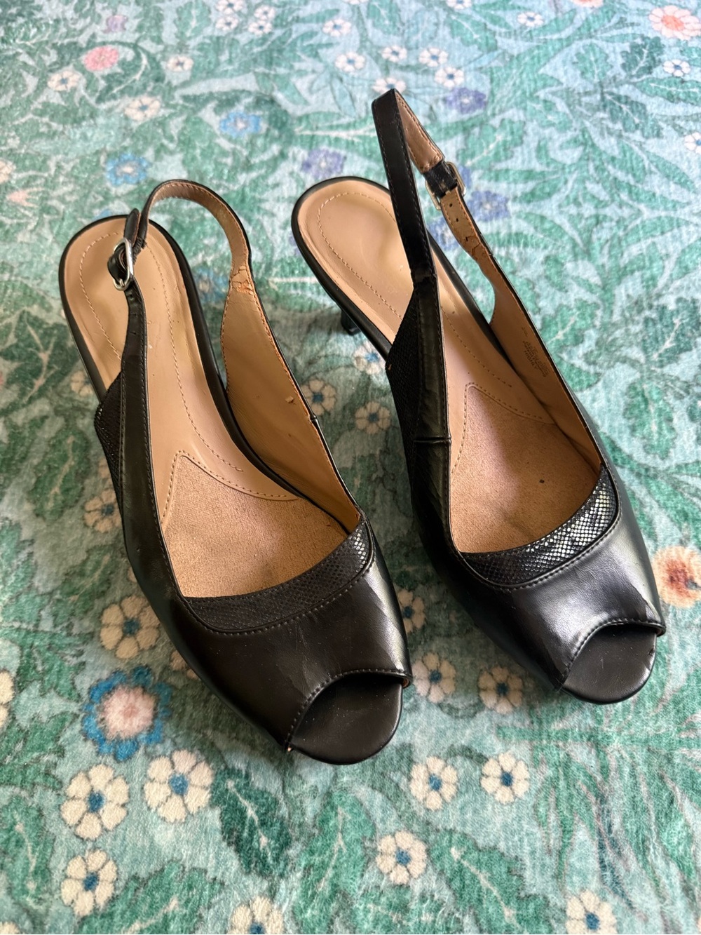 Naturalizer Highly peep toe sling back 8 WIDE